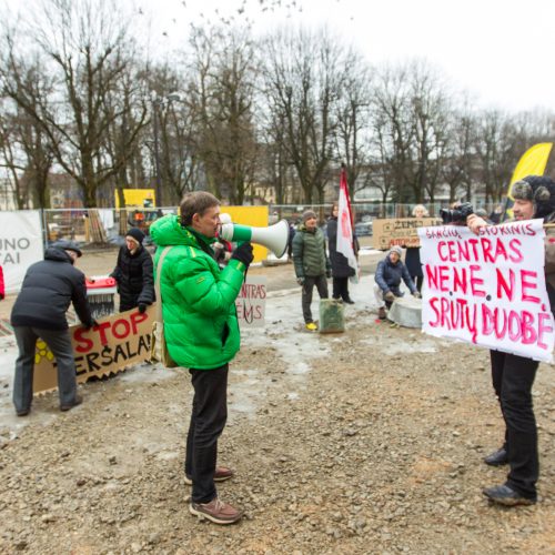 Šančių protestas dėl automobilių plovyklos  © Laimio Steponavičiaus nuotr.
