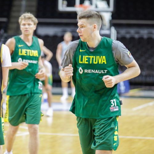 Atvira Lietuvos vyrų krepšinio rinktinės treniruotė  © Laimio Steponavičiaus nuotr.