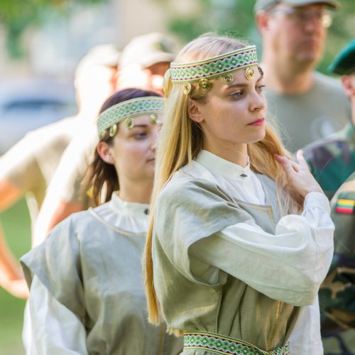 Iškelta Lietuvos šaulių sąjungos vėliava  © Laimio Steponavičiaus nuotr.