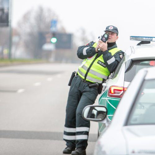 Greičio kontrolės reidas Kaune  © Vilmanto Raupelio nuotr.