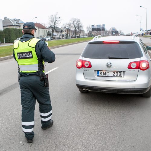 Greičio kontrolės reidas Kaune  © Vilmanto Raupelio nuotr.