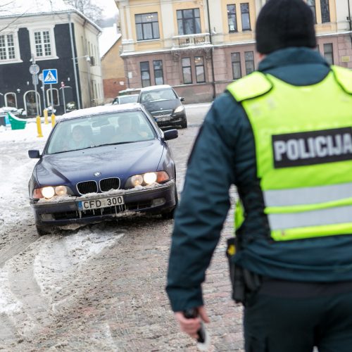 Policijos reidas „Švarus vairuotojas“  © Vilmanto Raupelio nuotr.