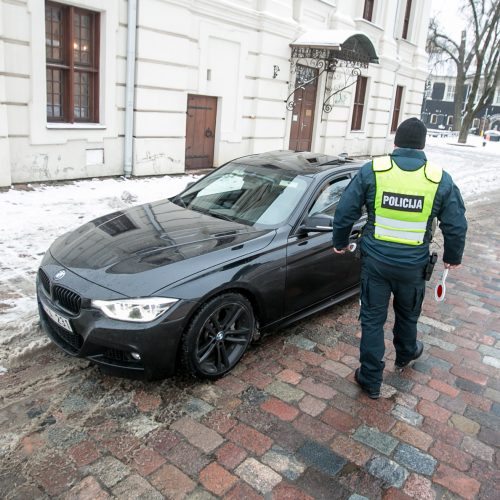 Policijos reidas „Švarus vairuotojas“  © Vilmanto Raupelio nuotr.