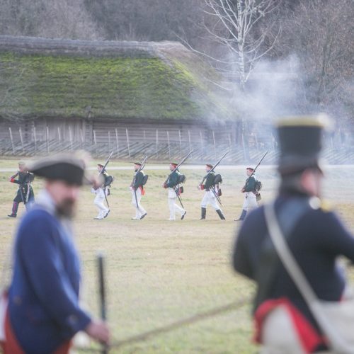 Napoleono armijos mūšio inscenizacija  © Vilmanto Raupelio nuotr.