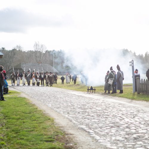 Napoleono armijos mūšio inscenizacija  © Vilmanto Raupelio nuotr.