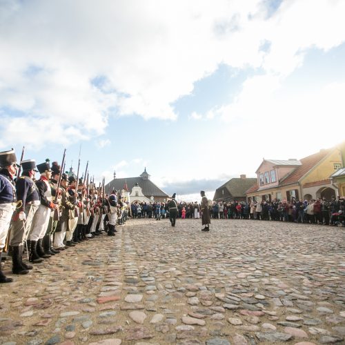 Napoleono armijos mūšio inscenizacija  © Vilmanto Raupelio nuotr.