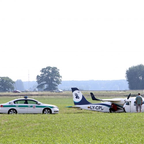 Kauno rajone nukrito lėktuvas  © Aliaus Koroliovo nuotr.