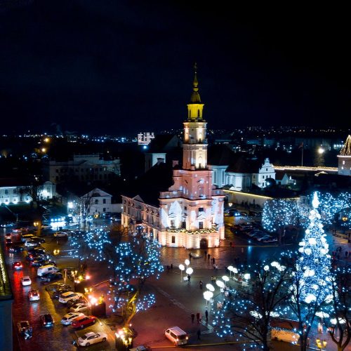 Šventinės Kauno Kalėdų eglės įžiebimo akimirkos  © Justinos Lasauskaitės, Kauno miesto savivaldybės nuotr.