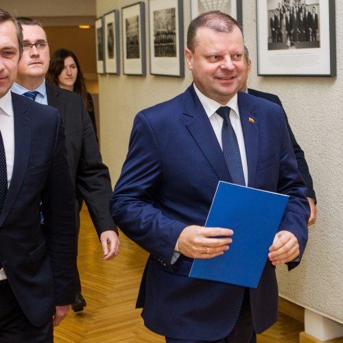 Spaudos konferencija Vyriausybėje dėl ministrų atleidimo  © Pauliaus Peleckio / Fotobanko nuotr.