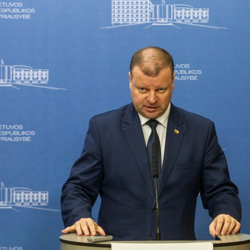 Spaudos konferencija Vyriausybėje dėl ministrų atleidimo  © Pauliaus Peleckio / Fotobanko nuotr.