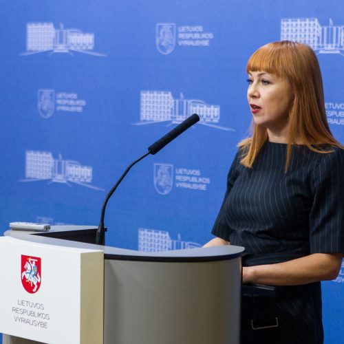 Spaudos konferencija Vyriausybėje dėl ministrų atleidimo  © Pauliaus Peleckio / Fotobanko nuotr.