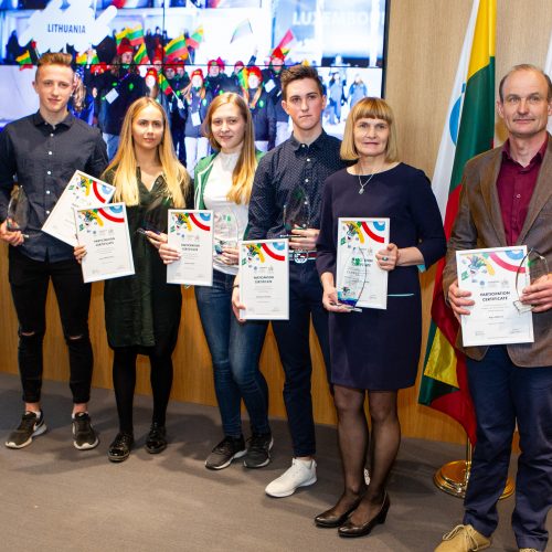 Europos jaunimo olimpinio žiemos festivalio sportininkų pagerbimas  © P. Peleckio / Fotobanko nuotr.