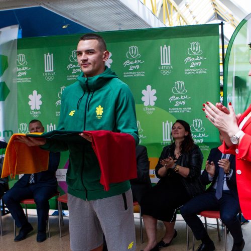 Lietuvos delegacijos išlydėtuvės į Europos jaunimo olimpinį festivalį  © P. Peleckio / Fotobanko nuotr.