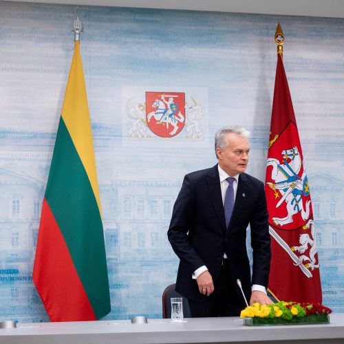 Šimtas dienų: G. Nausėdos spaudos konferencija  © I. Gelūno / Fotobanko nuotr.