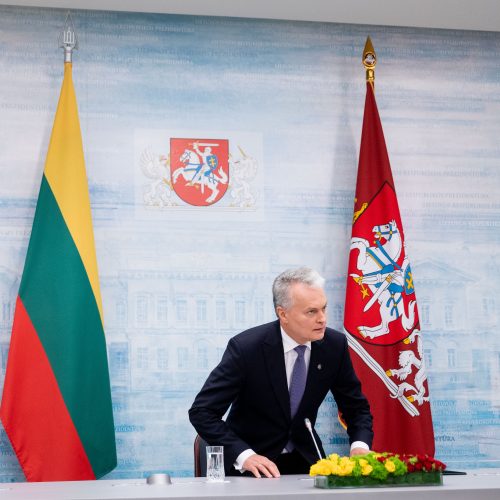 Šimtas dienų: G. Nausėdos spaudos konferencija  © I. Gelūno / Fotobanko nuotr.