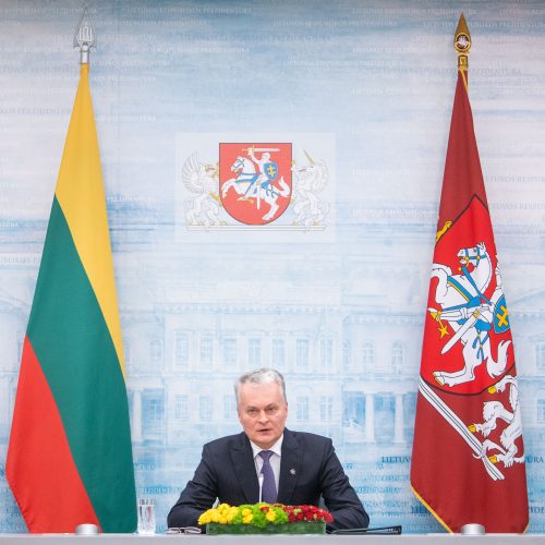 Šimtas dienų: G. Nausėdos spaudos konferencija  © I. Gelūno / Fotobanko nuotr.