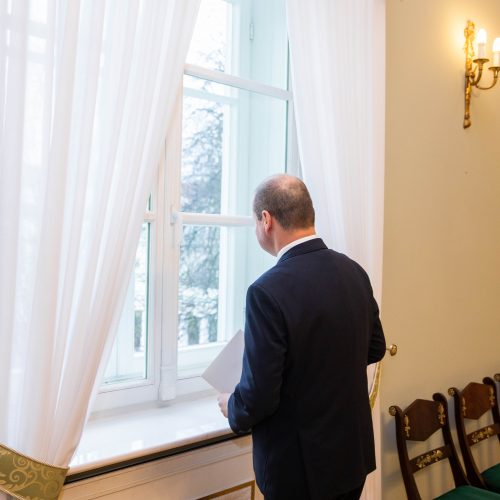 Prezidentas susitiko su S. Skverneliu  © I. Gelūno / Fotobanko nuotr.