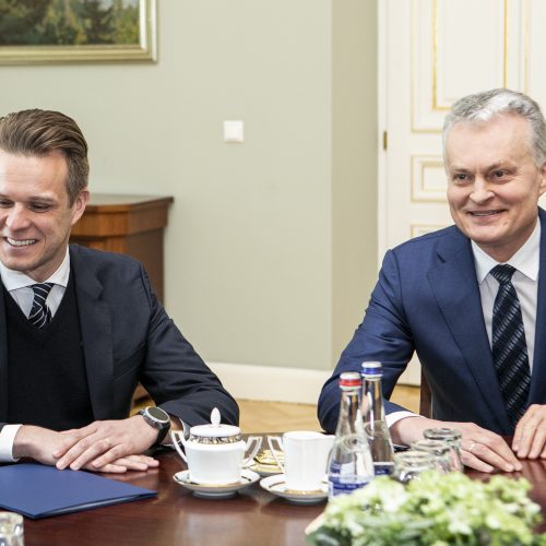 G. Nausėdos ir G. Landsbergio susitikimas  © P. Peleckio / Fotobanko nuotr.