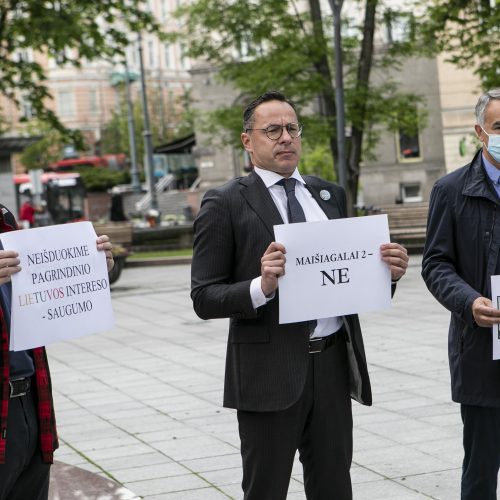 Sąjūdžio prieš Astravo AE protesto akcija  © P. Peleckio / Fotobanko nuotr.