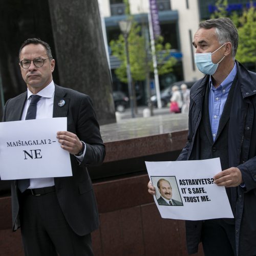 Sąjūdžio prieš Astravo AE protesto akcija  © P. Peleckio / Fotobanko nuotr.