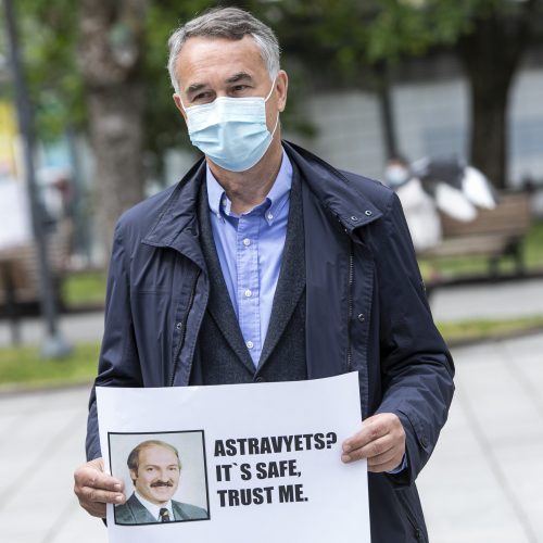 Sąjūdžio prieš Astravo AE protesto akcija  © P. Peleckio / Fotobanko nuotr.