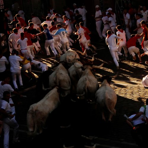 Bėgimas su buliais Pamplonoje  © Scanpix nuotr.