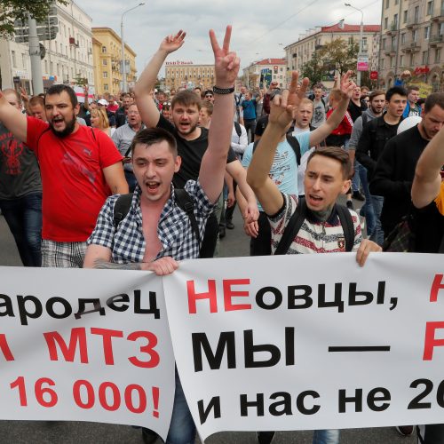 Baltarusijoje toliau nerimsta protestai  © Scanpix nuotr.