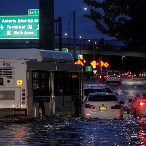 Potvyniai Niujorke  © Scanpix nuotr.