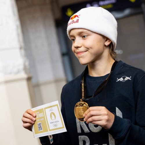 Pasaulio breiko čempione tapusios Bgirl Nicka sutikimas  © P. Peleckio / BNS nuotr.