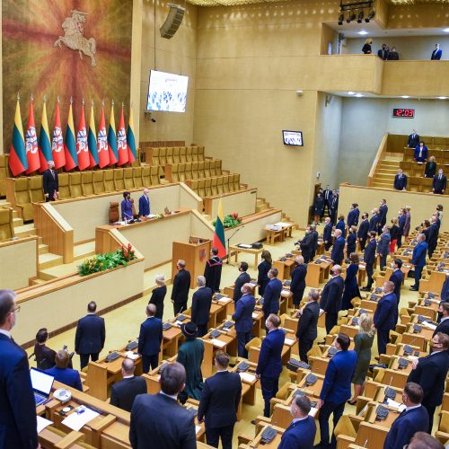 2020–2024 metų kadencijos Seimas pradėjo darbą  © P. Peleckio / Fotobanko, O. Posaškovos / Seimo kanceliarijos, R. Dačkaus / Prezidentūros, M. Morkevičiaus / ELTOS nuotr.