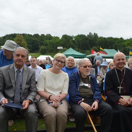 Lietuvos politinių kalinių ir tremtinių sąjungos renginys „Su Lietuva širdy“ Ariogaloje  © V. Skučaitės nuotr.