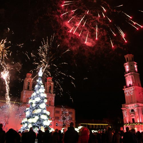 Šventinės Kauno Kalėdų eglės įžiebimo akimirkos  © Justinos Lasauskaitės, Kauno miesto savivaldybės nuotr.