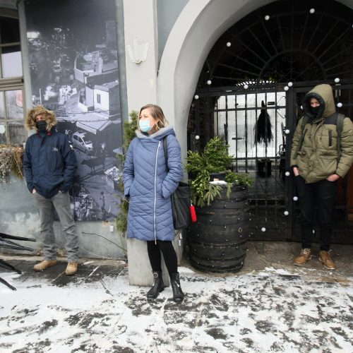 Kauno barai ir kavinės prisijungė prie protesto akcijos  © Laimučio Brundzos, Eitvydo Kinaičio nuotr.