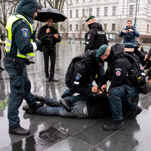 Mitingas už šnipinėjimą nuteistam A. Paleckui palaikyti  © Ž. Gedvilos  / Fotobanko nuotr.