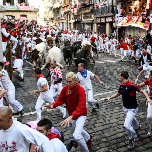 Bėgimas su buliais Pamplonoje  © Scanpix nuotr.