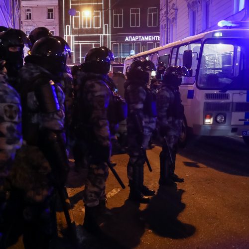 Rusijoje tęsiasi A. Navalno šalininkų protestai  © Scanpix nuotr.