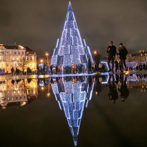 2020 m. Vilniaus Kalėdų eglės įžiebimas  © P. Peleckio / Fotobanko, S. Žiūros nuotr.