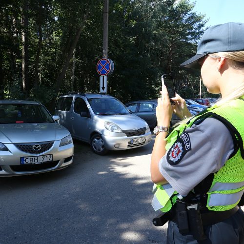 Policijos reidas prie Lampėdžio ežero  © Aliaus Koroliovo nuotr.