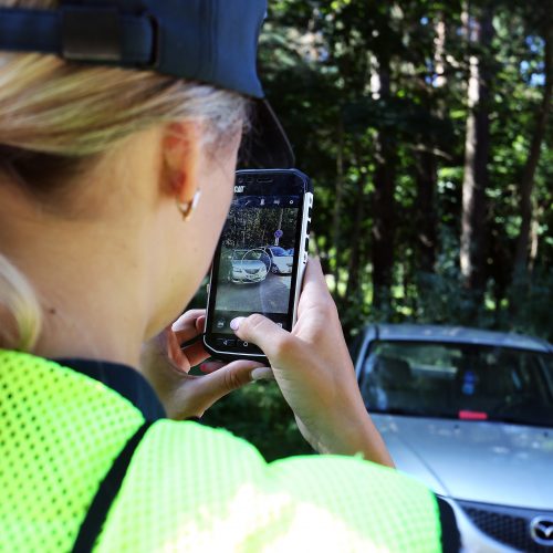 Policijos reidas prie Lampėdžio ežero  © Aliaus Koroliovo nuotr.