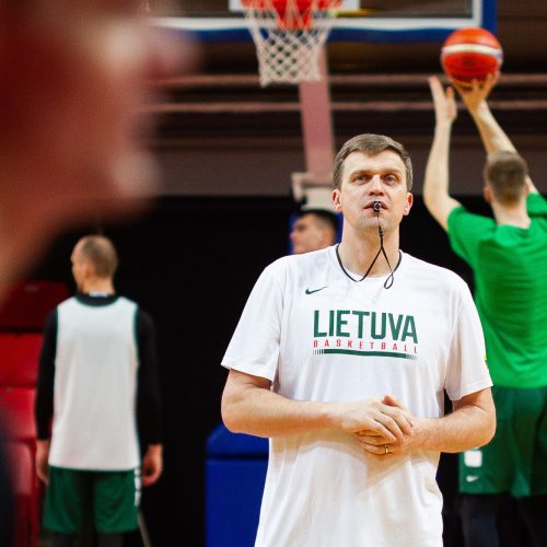 Lietuvos vyrų krepšinio rinktinės treniruotė  © Irmanto Gelūno/Fotobanko nuotr.