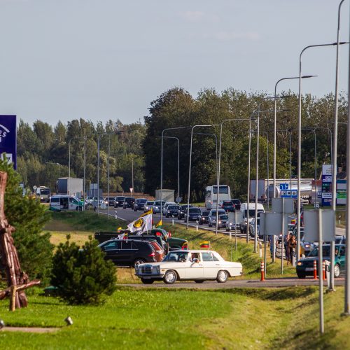 Baltijos kelio 30-ųjų metinių minėjimas prie Latvijos sienos  © I. Gelūno/Fotobanko nuotr.