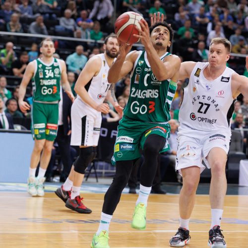 LKL ketvirtfinalis: Kauno „Žalgiris“ – Klaipėdos „Neptūnas“ 89:60  © E. Ovčarenko / BNS nuotr.