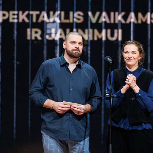 „Auksinių scenos kryžių“ apdovanojimų ceremonija Klaipėdos dramos teatre  © E. Ovčarenko / BNS nuotr.