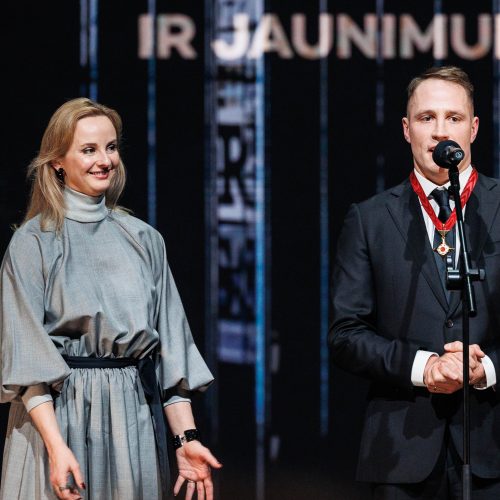 „Auksinių scenos kryžių“ apdovanojimų ceremonija Klaipėdos dramos teatre  © E. Ovčarenko / BNS nuotr.