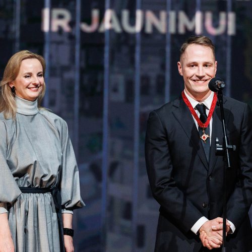 „Auksinių scenos kryžių“ apdovanojimų ceremonija Klaipėdos dramos teatre  © E. Ovčarenko / BNS nuotr.