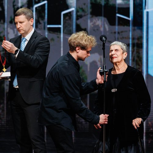 „Auksinių scenos kryžių“ apdovanojimų ceremonija Klaipėdos dramos teatre  © E. Ovčarenko / BNS nuotr.