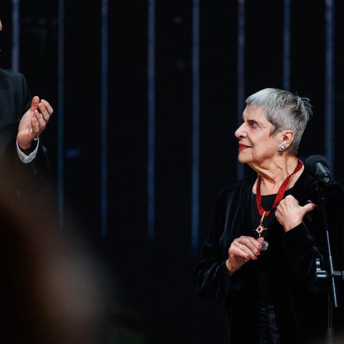 „Auksinių scenos kryžių“ apdovanojimų ceremonija Klaipėdos dramos teatre  © E. Ovčarenko / BNS nuotr.