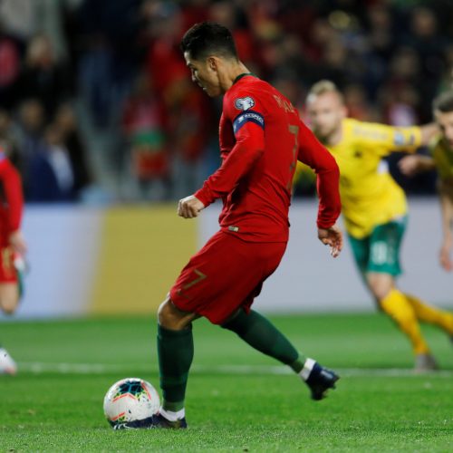 Europos futbolo čempionato atranka: Portugalija – Lietuva 6:0  © Scanpix nuotr.