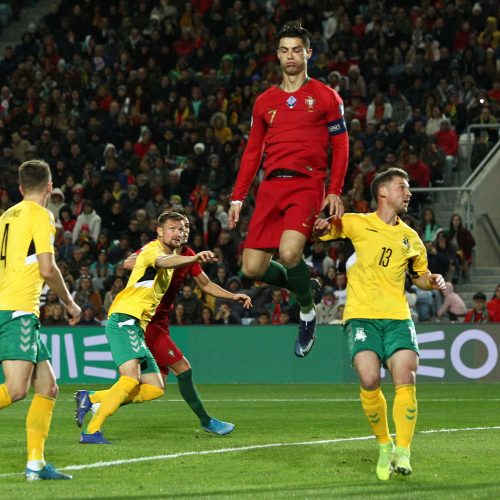 Europos futbolo čempionato atranka: Portugalija – Lietuva 6:0  © Scanpix nuotr.