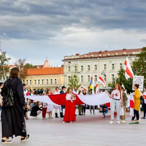 Orumo žygis nuo Katedros aikštės iki Baltarusijos ambasados  © L.Balandžio / BNS nuotr.